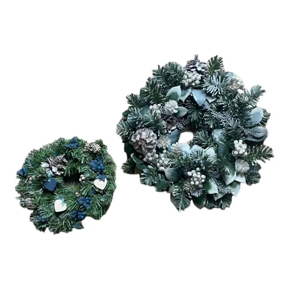 Holiday Wreath Set of 2 - vintage 90s